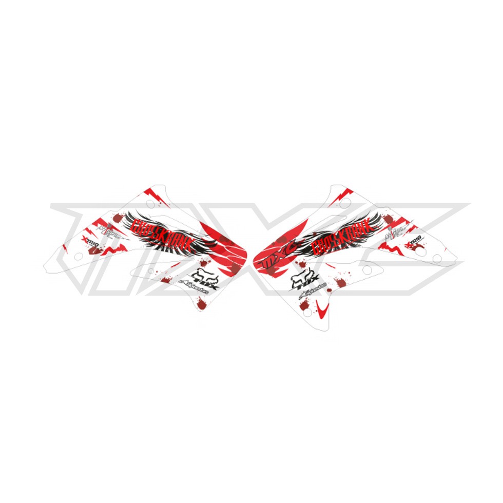 MXC Graphic Kühlerspoiler CRF450 02-04 red white