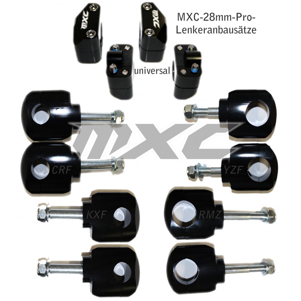 MXC 28Pro Lenker -Anbausaetze handlebar clamp kits CRF KXF RMZ YZF 22mm to