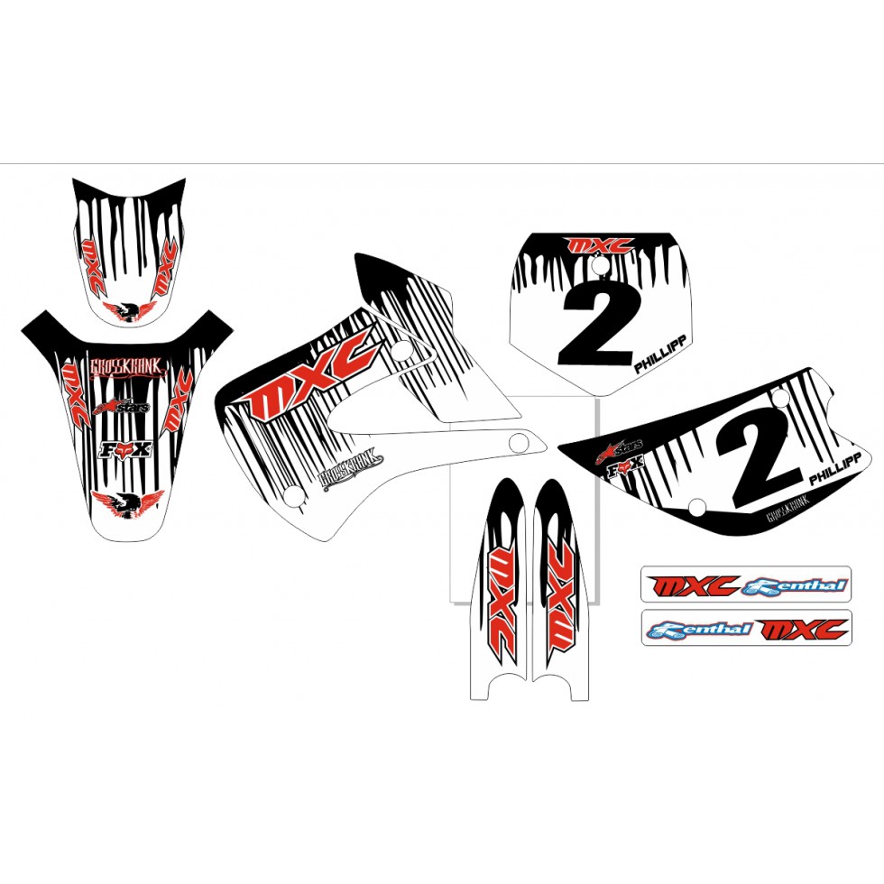MXC Graphic Kit Factory black bloody YZF450 10-13