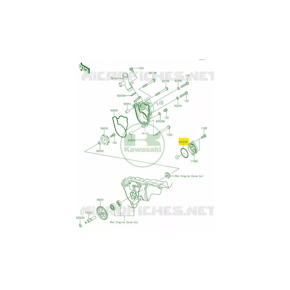 Kawasaki OEM GASKET, 10,5X16X1