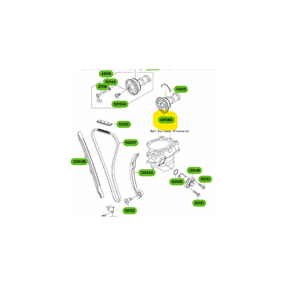 Kawasaki OEM CAMSHAFT-COMP. KXF250 06-10