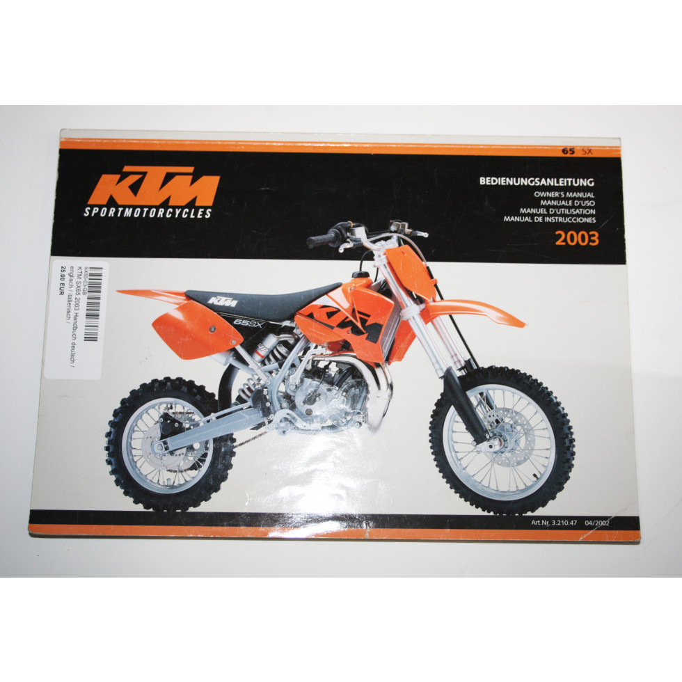 KTM SX65 2003 Handbuch deutsch / englisch / italienisch / spanisch / französisch / gebraucht