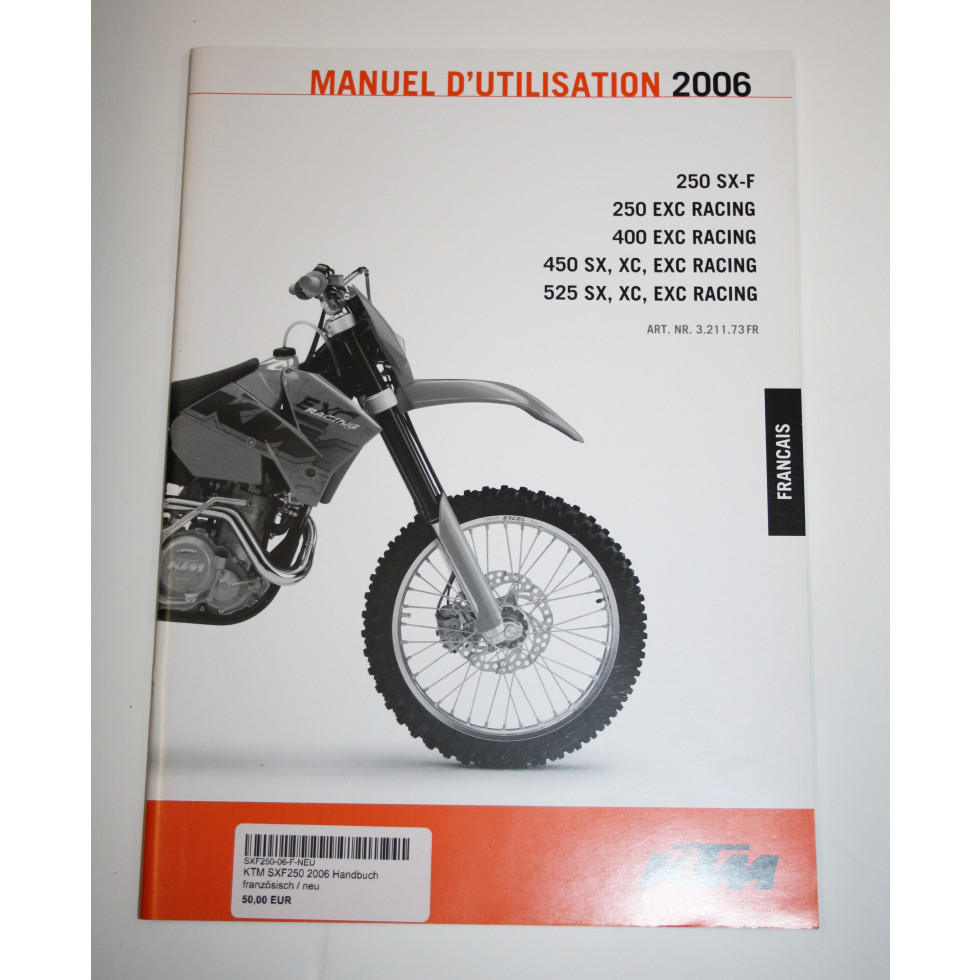 KTM SXF250 2006 Handbuch französisch / neu