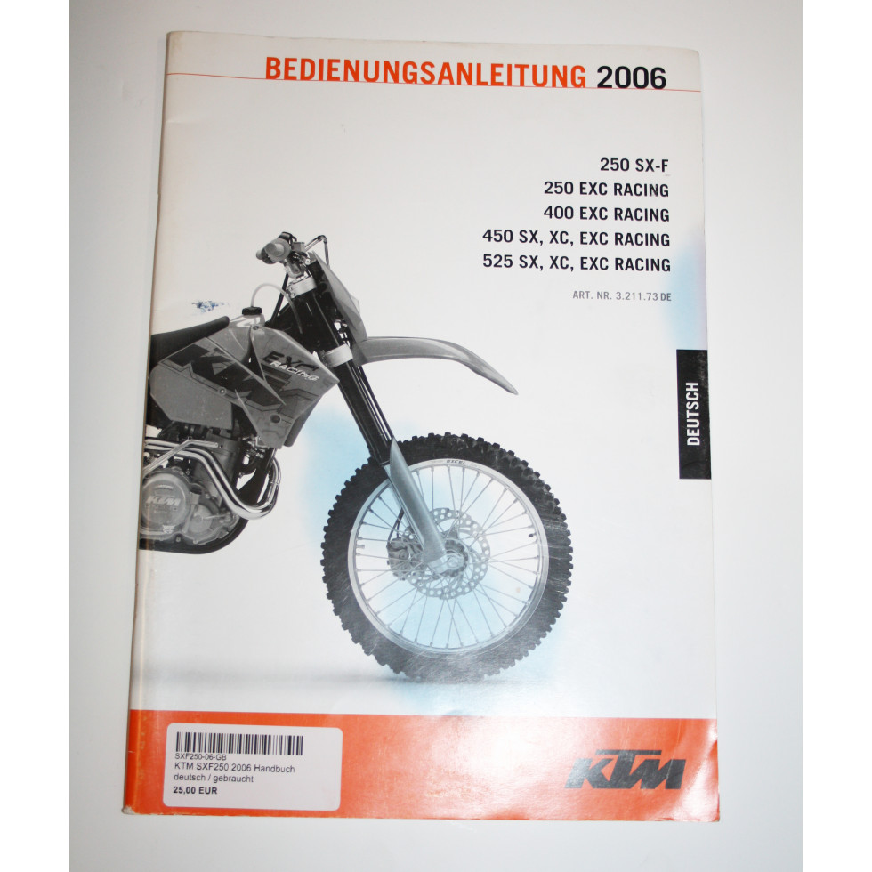 KTM SXF250 2006 Handbuch deutsch / gebraucht