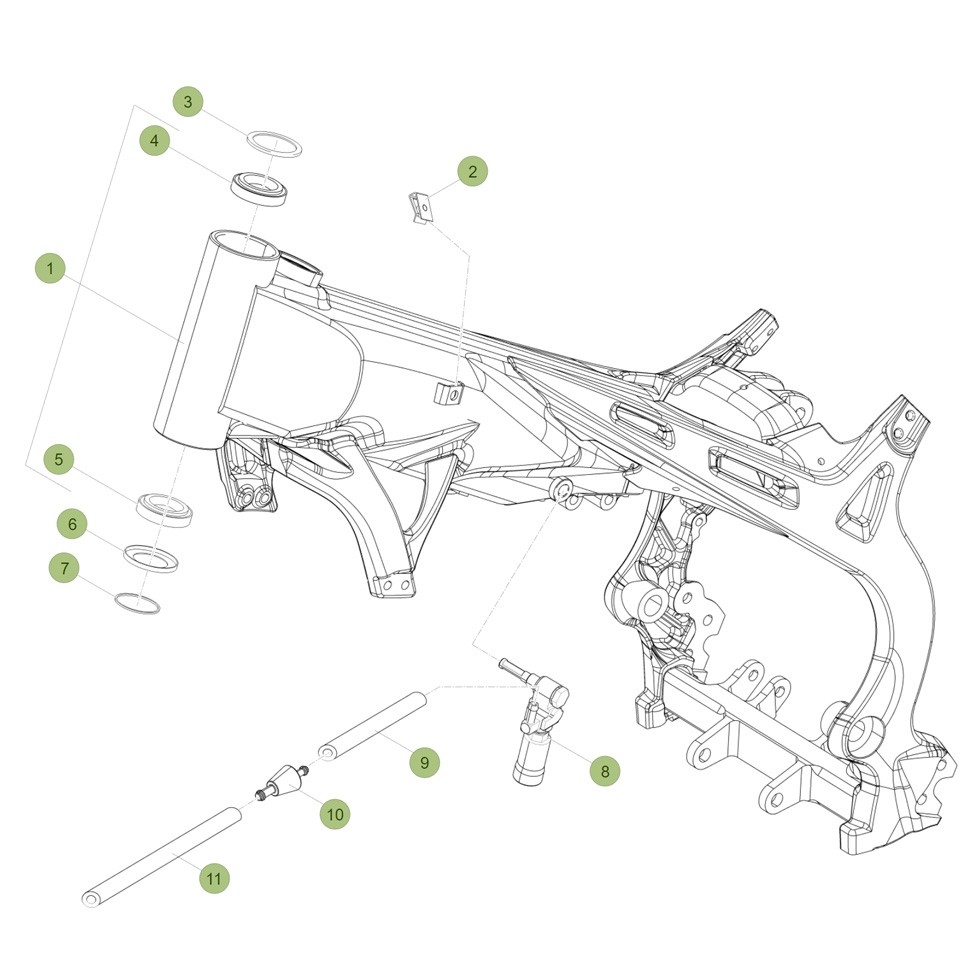 Beta EVO250 4T 16 Rahmen/Ausleger
